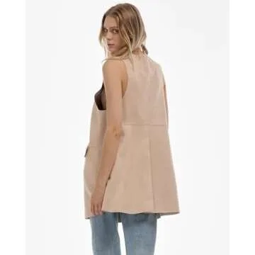 Locachy Vintage Suede Vest for Chic Style and Comfort