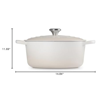 Le Creuset 7.25 qt Enameled Cast Iron Dutch Oven in Meringue