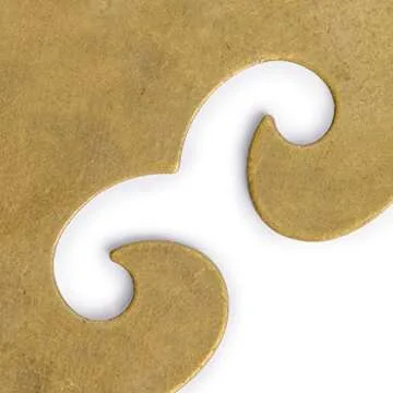 Hardware Philosophy Ocean Wave Brass Corner Hardware 1.8 Inches - Set of 2 - Architectural, Interior Design, Furniture Cabinet Customization Hardware