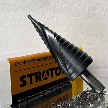 STROTON 4-32mm Metric 5% Cobalt Step Drill Bit for Stainless Steel and Hard Metal (15 Steps)