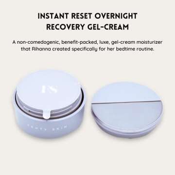 Fenty Skin Instant Reset Overnight Recovery Gel-Cream - Hydrating Night Face Moisturizer with Hyalur...