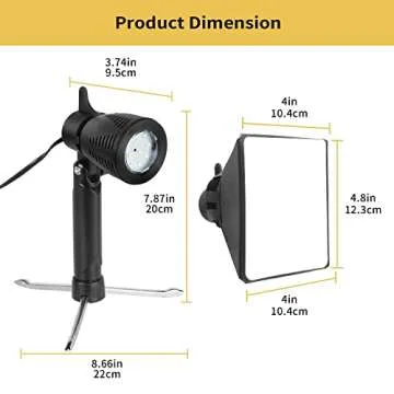 Meking Mini Softbox Photography Lighting Kit, Portable 4x4.8in Continuous Lighting LED Lamp with Collapsible Diffuser for Video Tabletop Studio Small Product Shooting, 2 Sets