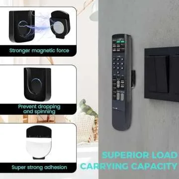 GUZE-US 6-Piece Magnetic Remote Control Holder Wall Mount - Self Adhesive Suitable for Tv Backside as Well as Tv Fan and Air Conditioner Remote Controls