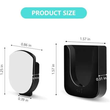 GUZE-US 6-Piece Magnetic Remote Control Holder Wall Mount - Self Adhesive Suitable for Tv Backside as Well as Tv Fan and Air Conditioner Remote Controls