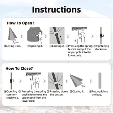 AMMSUN 7ft Patio Umbrella with Fringe Outdoor Tassel Umbrella UPF50+ Premium Steel Pole and Ribs Push Button Tilt, Navy Blue Stripes