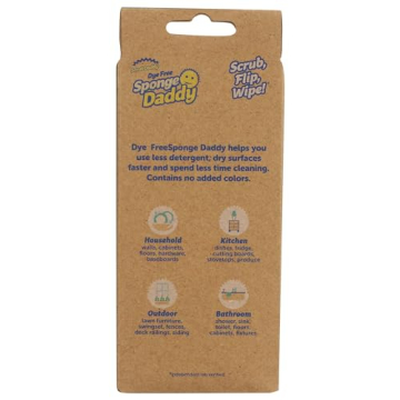 SCRUB DADDY Dye Free Sponge 3 Count for Eco-Friendly Cleaning
