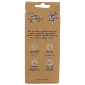 SCRUB DADDY Dye Free Sponge 3 Count for Eco-Friendly Cleaning