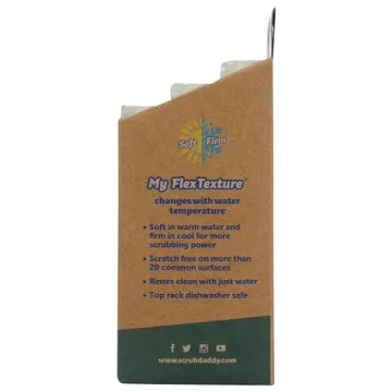 SCRUB DADDY Dye Free Sponge 3 Count for Eco-Friendly Cleaning