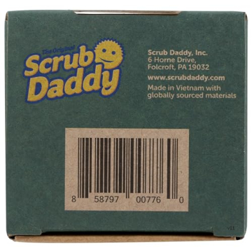 SCRUB DADDY Dye Free Sponge 3 Count for Eco-Friendly Cleaning