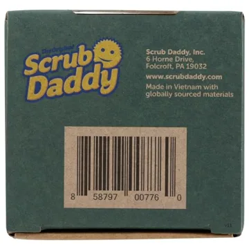 SCRUB DADDY Dye Free Sponge 3 Count for Eco-Friendly Cleaning