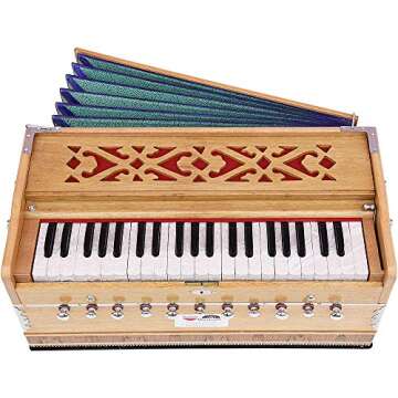 Kaayna Musicals Harmonium - Pro Grade 11 Stop with Gig Bag, Teak Colour
