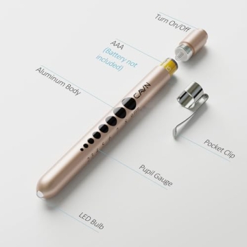 CAVN Pen Light with Pupil Gauge LED Penlight for Nurses Doctors