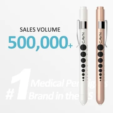 CAVN Pen Light with Pupil Gauge LED Penlight for Nurses Doctors