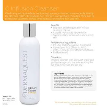 DermaQuest Vitamin C Facial Cleanser - Brightening Antioxidant Wash