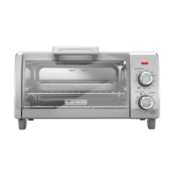 BLACK+DECKER 4-Slice Crisp 'N Bake Air Fry Toaster Oven,TO1787SS-RFP, 4-Slice, 5 Cooking Functions, ...