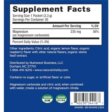 Natural Vitality CALM Magnesium Supplement Drink Mix