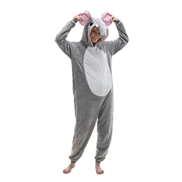 COSUSKET Unisex Adult Onesie Pajamas - Flannel Animal Costume Sleepwear