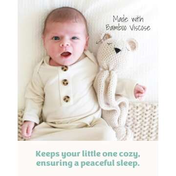 Caden Lane Newborn Knotted Gown with Hat, Soft Bamboo Viscose Baby Sleep Sack, Unisex Infant Nightgown, Breathable Sleepwear for Boys & Girls, Ideal Shower Gift or Coming Home Outfit, Oat Beige