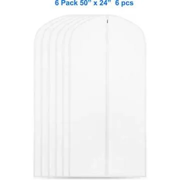 Simple Houseware 50-Inch Garment Bags - 6 Pack