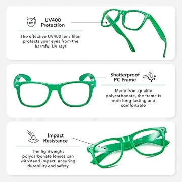 Nerd Style Clear Lens Retro Glasses for Cosplay and Fashion