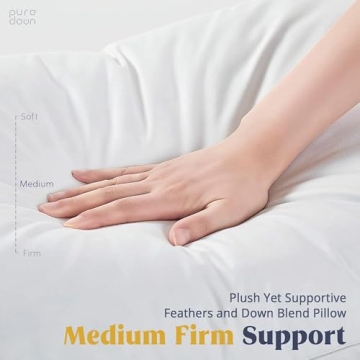puredown Goose Down Pillows Set of 2 for Comfort