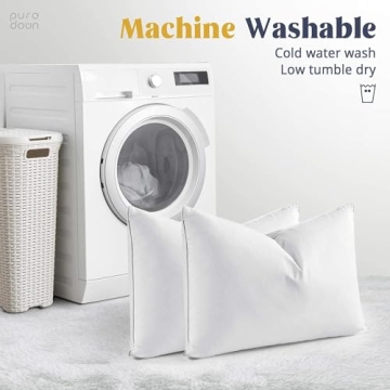 puredown Goose Down Pillows Set of 2 for Comfort