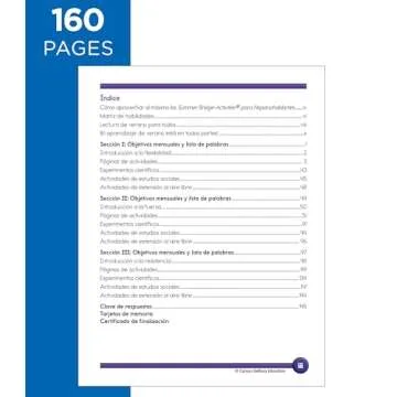 Summer Bridge Activities Spanish Kindergarten to 1st Grade Workbooks, K-1 Activity Book With Math, Reading Comprehension, Science, Fitness, Social Studies, Writing Practice, and Flash Cards