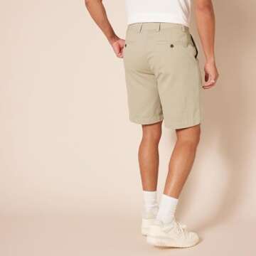 Amazon Essentials Men's Classic-Fit 9" Chino Short, Khaki, 40