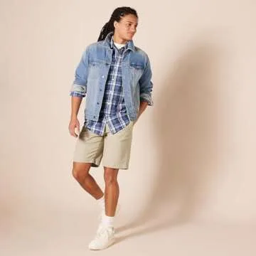 Classic-Fit 9" Chino Short for Men in Khaki | Stylish Comfort