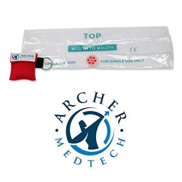 Archer MedTech CPR Mask - Portable CPR Face Shield 6 Pack
