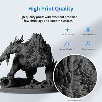 ANYCUBIC 3D Printer Resin, 405nm SLA UV-Curing Resin with High Precision and Quick Curing & Excellen...