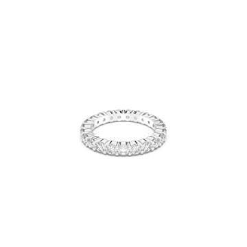 Swarovski Vittore XL Ring with Clear Circle-Cut Crystals, Size 7, Rhodium Finish