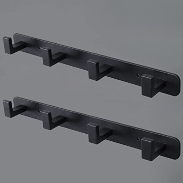 Vanloory Coat Rack - Heavy Duty Stainless Steel 4 Tri Hook Hanger for Stylish Organization