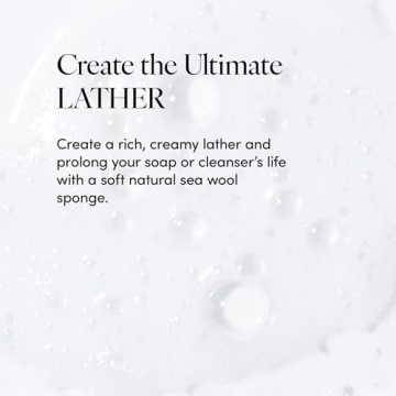 LATHER Natural Sea Wool Sponge - Soft Organic Body Scrubber