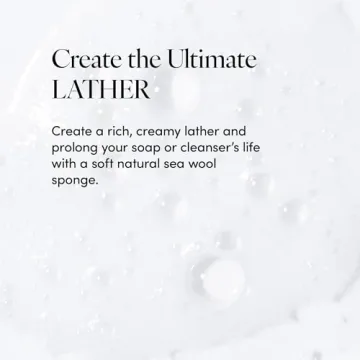 LATHER Natural Sea Wool Sponge - Soft Organic Body Scrubber