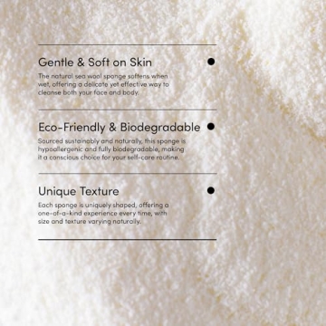 LATHER Natural Sea Wool Sponge - Soft Organic Body Scrubber