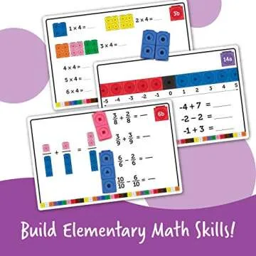 Learning Resources MathLink Cubes Elementary Math Activity Set - 115 Pieces, Ages 7+ Math Manipulati...