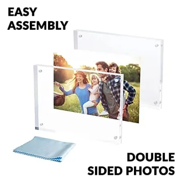SimbaLux Magnetic Acrylic Photo Frame Set - Stylish Display