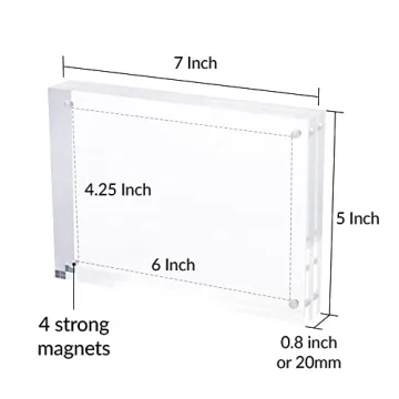 SimbaLux Magnetic Acrylic Photo Frame Set - Stylish Display