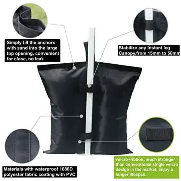 Durable ABCCANOPY Weight Bags for Canopies and Tents