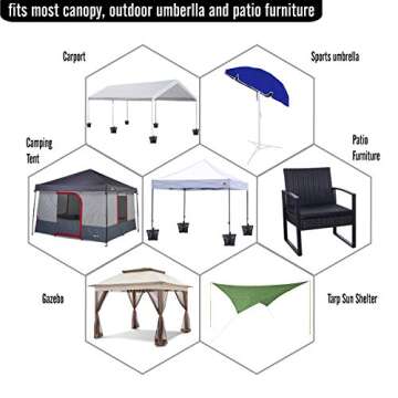ABCCANOPY Canopy Weights 112 LBS Gazebo Tent Sand Bags,4pcs-Pack (Black)