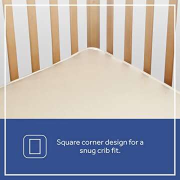 Sealy Baby Butterfly Breathable Waterproof Crib Mattress plus Toddler Bed Fit, Premium Foam, Washable Easy to Clean Cover, GREENGUARD Gold Certified, Safety & Quality Tested, Made in USA, 52'X28'