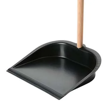 Elegant Beech Wood Broom & Metal Dust Pan Set