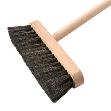 Elegant Beech Wood Broom & Metal Dust Pan Set