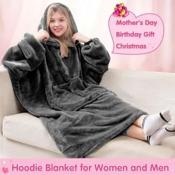 Wearable Blanket Sweatshirt - Dark Gray Comfort