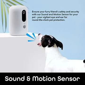 Geeni PetConnect Treat + Cam - Smart Treat Dispenser with Pet Camera, Timer & Voice Control, Automatic Dog/Cat Feeder, Alexa & Google Compatible