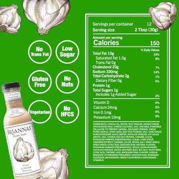 BRIANNAS Asiago Caesar Dressing - Premium Gluten-Free Flavor