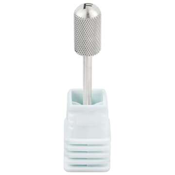 USA Pana 3/32" Safety Nail Carbide - Smooth Round Top Large Barrel Head for Electric Dremel Drill Machine - Grit Size: (4XC, 3XC, 2XC, XC, C, M, F, XF) (Fine (F) SILVER)