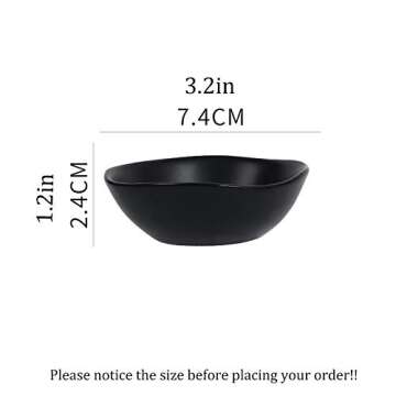 XinhuiGY Matte Ceramic Dipping Sauce Dishes for Sushi