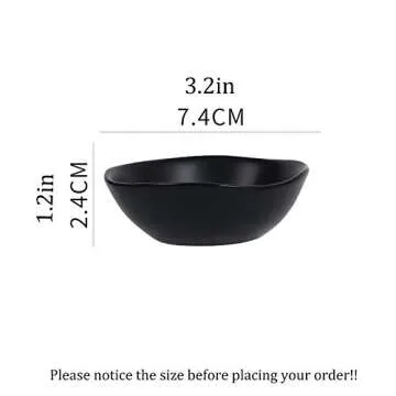 XinhuiGY Matte Ceramic Dipping Sauce Dishes for Sushi